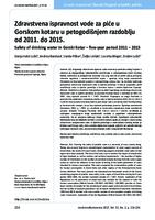 Zdravstvena ispravnost vode za piće u Gorskom kotaru u petogodišnjem razdoblju od 2011. do 2015.