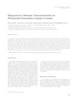 Dupuytren’s Disease Characteristics in Primorsko-Goranska County, Croatia