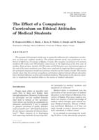 The Effect of a Compulsory Curriculum on Ethical Attitudes of Medical Students