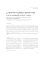 A Comparison of Lymphocyte Subpopulations Simultaneously on Local and Systemic Levels in Acute Rheumatoid Arthritis Patients