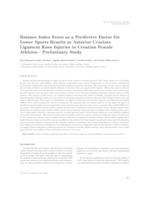 Balance Index Score as a Predictive Factor for Lower Sports Results or Anterior Cruciate Ligament Knee Injuries in Croatian Female Athletes – Preliminary Study