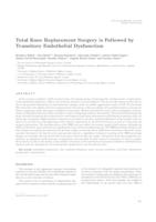 Total Knee Replacement Surgery is Followed by Transitory Endothelial Dysfunction