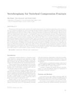 Vertebroplasty for Vertebral Compression Fracture