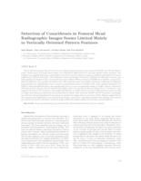 Detection of Coxarthrosis in Femoral Head Radiographic Images Seems Limited Mainly to Vertically Oriented Pattern Features