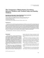 THE COMPARISON OF MALOCCLUSION PREVALENCE BETWEEN CHILDREN WITH CEREBRAL PALSY AND HEALTHY CHILDREN