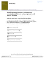 Bone mineral densitometry in patients on hemodialysis: difference between genders and what to measure