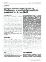 A fatal outcome of complicated severe diabetic ketoacidosis in a 11-year-old girl