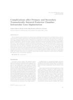 Complications after Primary and Secondary Transsclerally Sutured Posterior Chamber Intraocular Lens Implantation