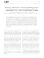 Decrease in Oxidative Stress Parameters after Post-Ischaemic Recombinant Human Erythropoietin Administration in the Hippocampus of Rats Exposed to Focal Cerebral Ischaemia