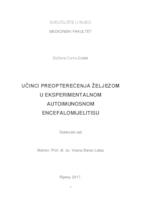 Učinci preopterećenja željezom u eksperimentalnom autoimunosnom encefalomijelitisu