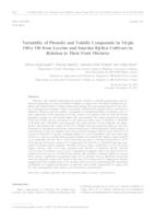 Variability of Phenolic and Volatile Compounds in Virgin Olive Oil from Leccino and Istarska Bjelica Cultivars in Relation to Their Fruit Mixtures