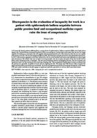 Discrepancies in the evaluation of incapacity for work in a patient with epidermolysis bullosa acquisita between public pension fund and occupational medicine expert raise the issue of competencies