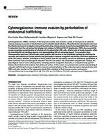 Cytomegalovirus immune evasion by perturbation of endosomal trafficking