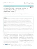 Dynamic Consent: a potential solution to
 some of the challenges of modern
 biomedical research