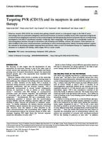 Targeting PVR (CD155) and its receptors in anti-tumor therapy