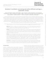 Variation in antibiotic use among and within different settings: a systematic review