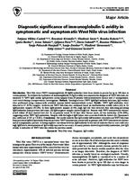 Diagnostic significance of immunoglobulin G avidity in symptomatic and asymptomatic West Nile virus infection