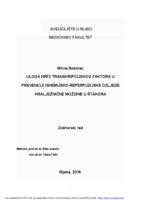 ULOGA NRF2 TRANSKRIPCIJSKOG FAKTORA U
 PREVENCIJI ISHEMIJSKO-REPERFUZIJSKE OZLJEDE
 KRALJEŽNIČNE MOŽDINE U ŠTAKORA