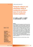  Testing the adhesion and colonization ability of Lactobacillus plantarum strain S1 to the mice intestinal epithelium
 
 
 
 
 
 
 
  
 
 
 Testing the adhesion and colonization ability of Lactobacillus plantarum strain S1 to the mice intestina