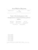 Study of the healing process after transplantation of pasteurized bone grafts in rabbits