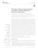 The Role of Extracellular Vesicles and PIBF in Embryo-Maternal Immune-Interactions