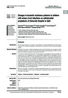 Changes in bacterial resistance patterns in children with urinary tract infections on antimicrobial prophylaxis at University Hospital in Split