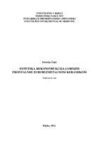 Estetska rekonstrukcija gornjih frontalnih zubi bezmetalnom keramikom