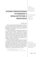 Visoko obrazovanje studenata s invaliditetom u Hrvatskoj