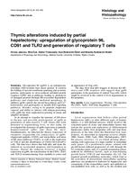 Thymic alterations induced by partial hepatectomy: Upregulation of glycoprotein 96, CD91 and TLR2 and generation of regulatory T cells.