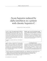 Acute hepatitis induced by alpha-interferon in a patient with chronic hepatitis C