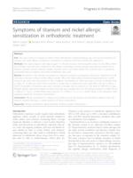 Symptoms of titanium and nickel allergic sensitization in orthodontic treatment