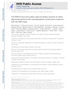 The IPSS-R more accurately captures fatigue severity of newly diagnosed patients with myelodysplastic syndromes compared with the IPSS index