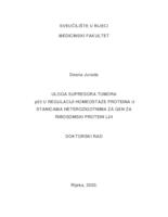 ULOGA SUPRESORA TUMORA p53 U REGULACIJI HOMEOSTAZE PROTEINA U STANICAMA HETEROZIGOTNIMA ZA GEN ZA RIBOSOMSKI PROTEIN L24