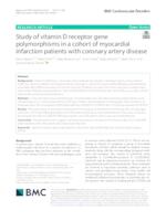 Study of vitamin D receptor gene polymorphisms in a cohort of myocardial infarction patients with coronary artery disease