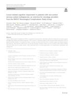 Cancer-related cognitive impairment in patients with non-central nervous system malignancies: an overview for oncology providers from the MASCC Neurological Complications Study Group