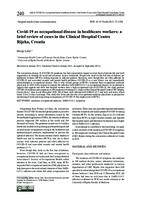 Covid-19 as occupational disease in healthcare workers: a brief review of cases in the Clinical Hospital Centre Rijeka, Croatia