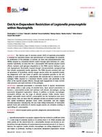 Dot/Icm-Dependent Restriction of Legionella pneumophila within Neutrophils