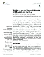 The Importance of Genomic Literacy and Education in 
Nursing