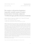 Što znamo o obrascima hranjenja u nepretilih i 
pretilih osoba? Provjera konstruktne i kriterijske 
valjanosti Trofaktorskoga upitnika obrazaca 
hranjenja
