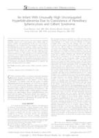 An infant with unusually high unconjugated hyperbilirubinemia due to coexistence of hereditary spherocytosis and Gilbert syndrome