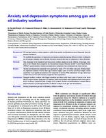 Anxiety and depression symptoms among gas and oil industry workers