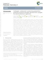 Carbogels: carbonized conducting polyaniline/poly(vinyl alcohol) aerogels derived from cryogels for electrochemical capacitors