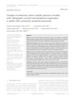 Changes in pulmonary artery systolic pressure correlate with radiographic severity and peripheral oxygenation in adults with community-acquired pneumonia