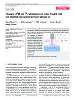 Changes of 2H and 18O abundances in water treated with non-thermal atmospheric pressure plasma jet