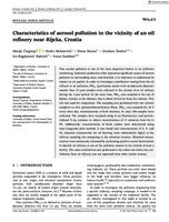 Characteristics of aerosol pollution in the vicinity of an oil refinery near Rijeka, Croatia