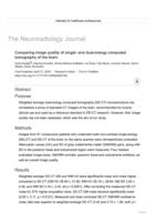 Comparing image quality of single- and dual-energy computed tomography of the brain