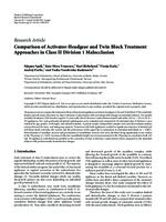 Comparison of activator-headgear and Twin Block 
treatment approaches in class II division 1 
malocclusion