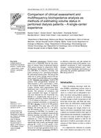 Comparison of clinical assessment and multifrequency bioimpedance analysis as methods of estimating volume status in peritoneal dialysis patients - A single-center experience