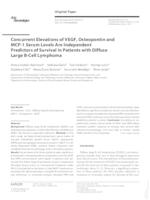 Concurrent elevations of VEGF, osteopontin and 
MCP-1 serum levels are independent predictors of 
survival in patients with Diffuse large B- Cell 
lymphoma