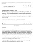 Continuing war on pain: a personalized approach to the therapy with nonsteroidal anti- inflammatory drugs and opioids